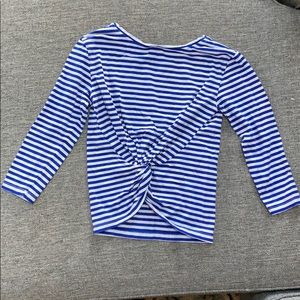 Get Ready For Spring! Like New! J. Crew Blue & White Knotted Top, small
